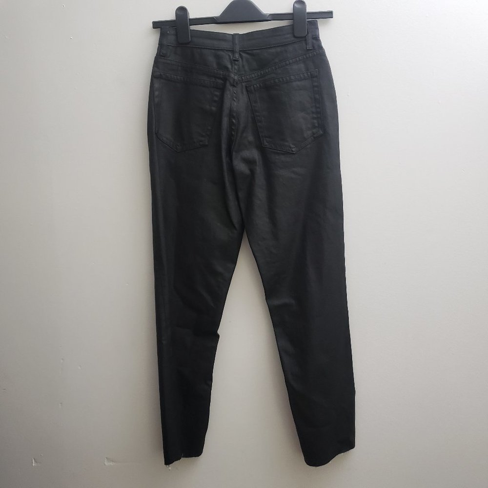 Topshop High Waist Straight Leg Black Coat 26x32 - Picture 4 of 7